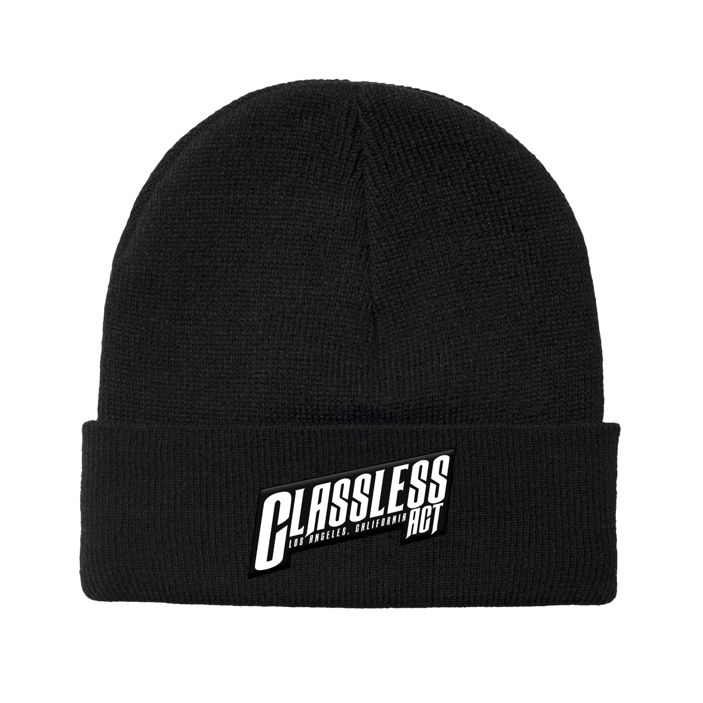 Logo Patch Cuff Beanie (Black)